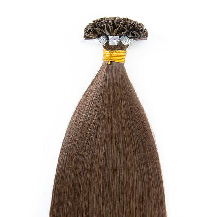 U-Tip Hair Extensions - Human Hair 100 Grams - Keratin Human Hair Extensions Brown Color