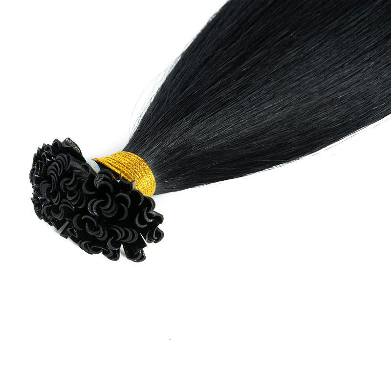 U-Tip Hair Extensions - Human Hair 100 Grams - Keratin Human Hair Extensions Black Color