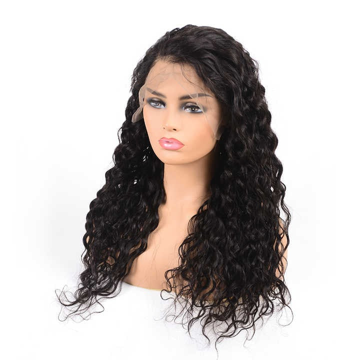 Wig Frontal Human Hair HD Lace Black Color Large Cap Size - Virgin Hair HD Lace Wig With Natural Hairline Black Color