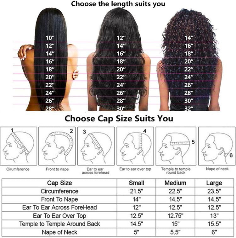 Wig Frontal Human Hair HD Lace Black Color Medium Cap Size - Virgin Hair HD Lace Wig With Natural Hairline Black Color